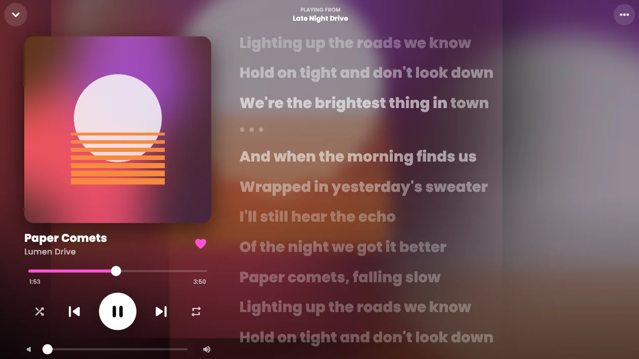 The Neon Pop look: hot pink accent and drifting blobs